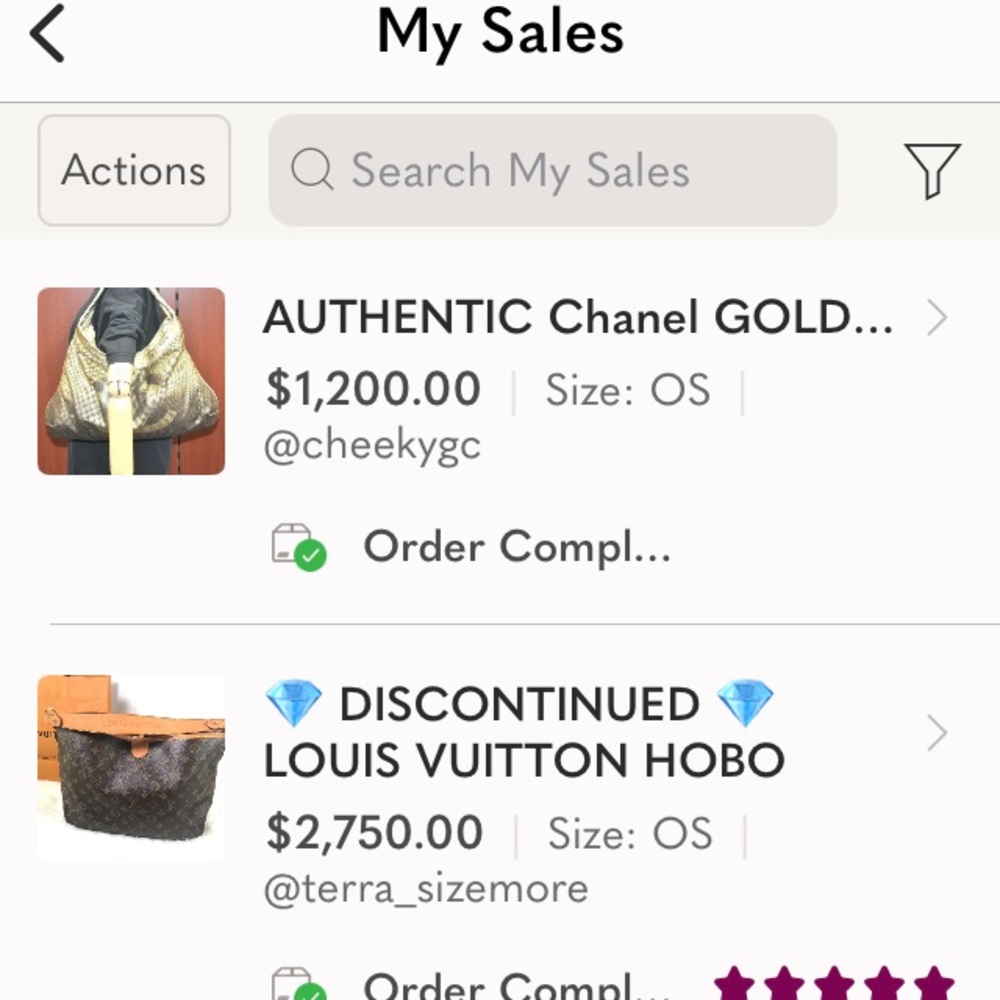 My sales, 5 star review